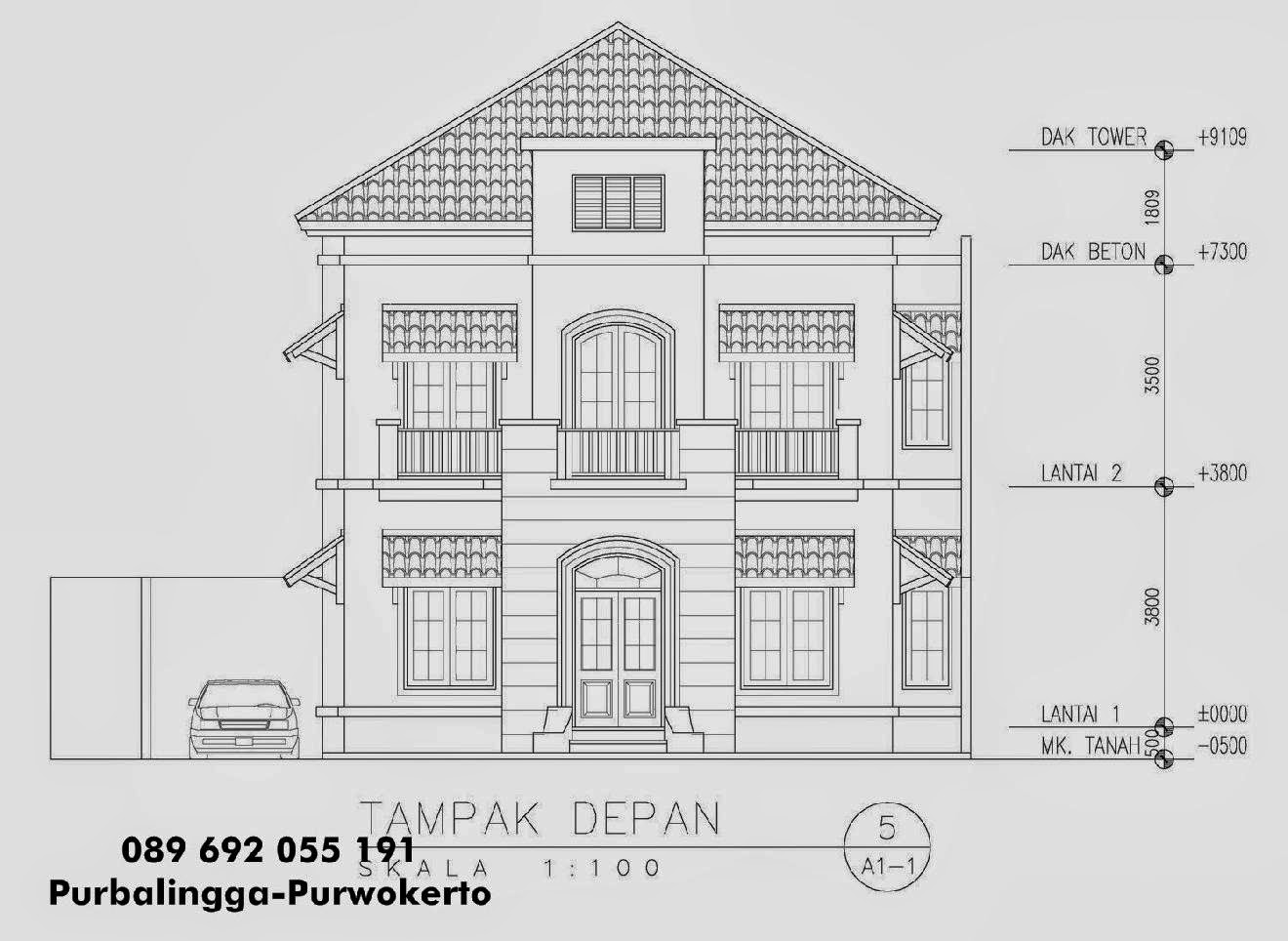 Contoh Menggambar Rumah Gallery Taman Minimalis