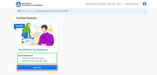 Cara Daftar Guru Belajar Seri P3K