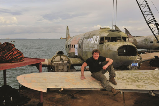 Hans Wiesman on a Dakota destined for the bottom of the Andaman Sea.