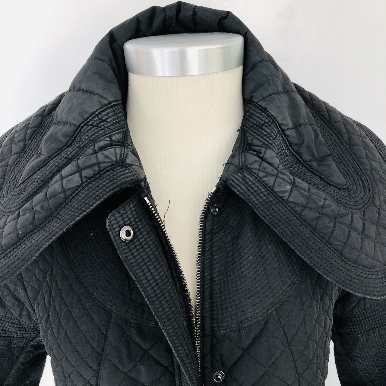 Burberry London Black Quilted Coat