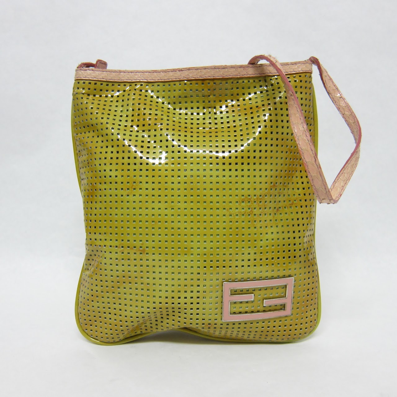 Fendi Perforated Patent Leather Bag