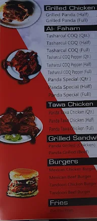 Panda Grill menu 1