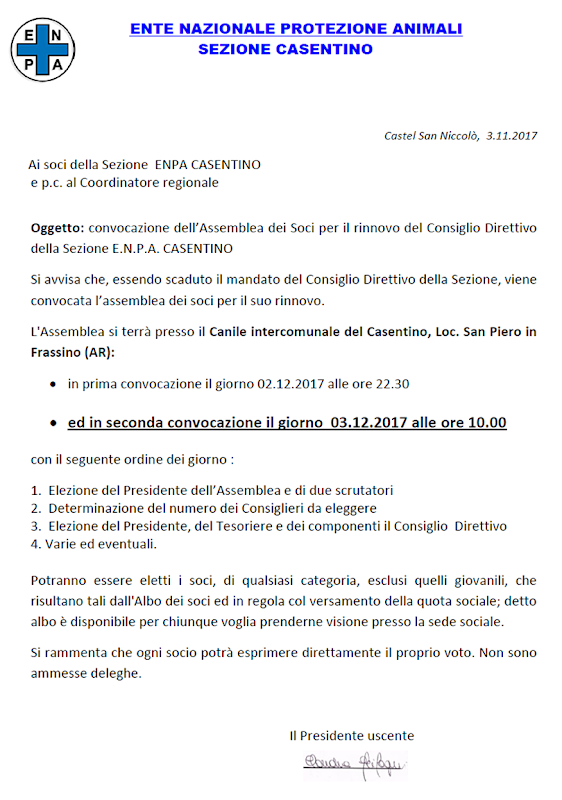 convocazione elettorale