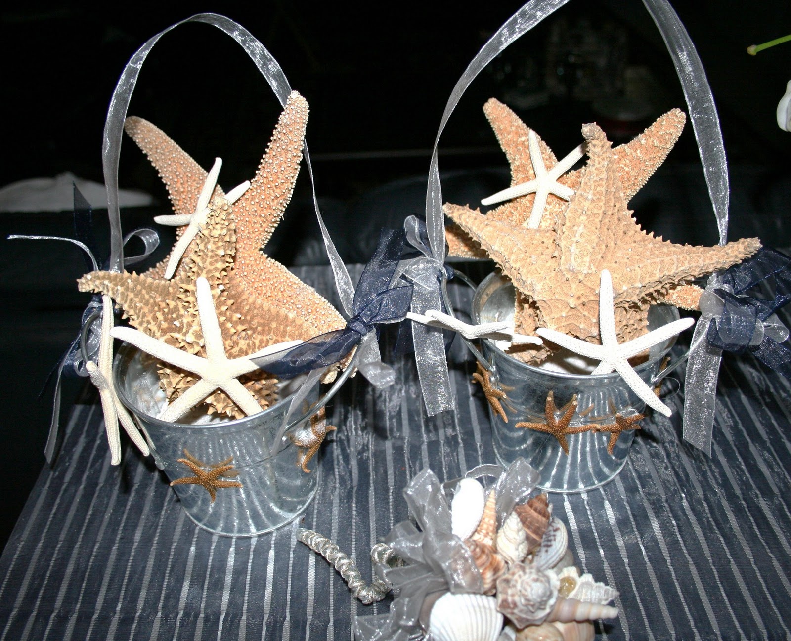 beach pail wedding aisle