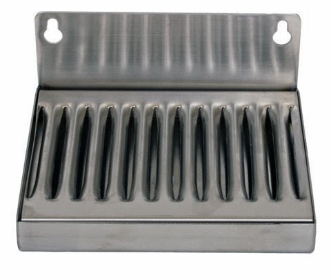  6x4 Drip Tray for Fridge, with Backsplash, Stainless Steel