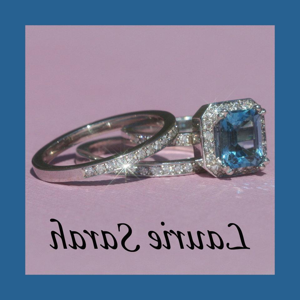 Emerald Cut Blue Topaz and