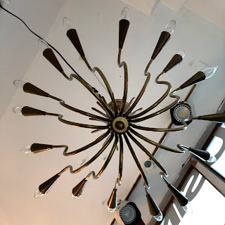 Brass Mid-Century Chandelier