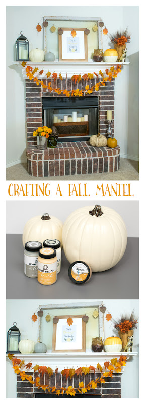 Crafting A Fall Mantel! Fall in Love with your Home 2015 Blog hop tour. See how to craft a fall mantel with just a few simple items
