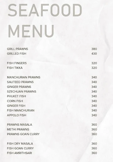 Grill & The Goat menu 