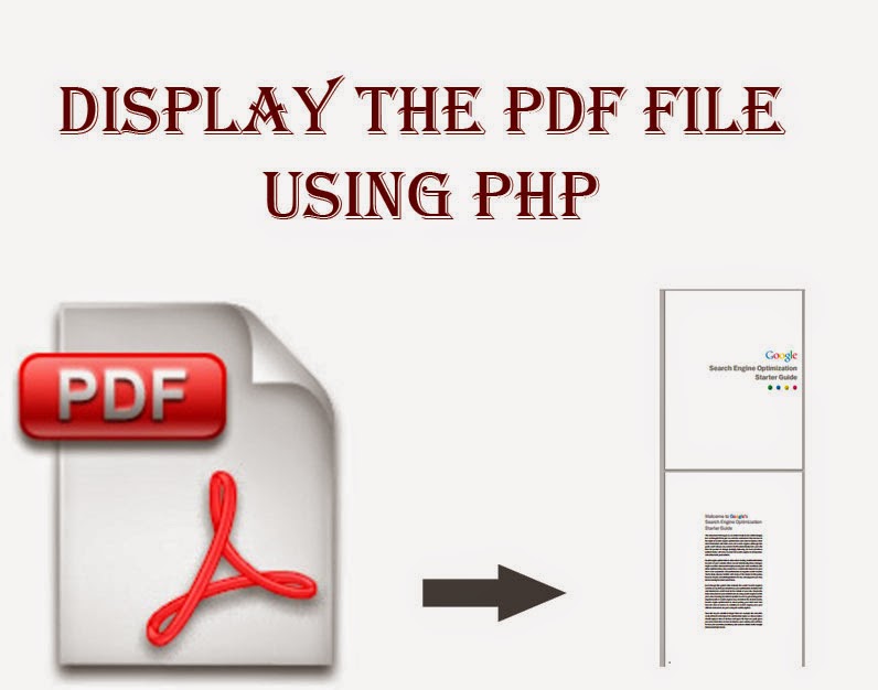 Display The Pdf File Using Php Display The Pdf File Using Php