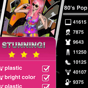 Style Me Girl Level 31 -  80s Pop - Sunshine - Stunning! Three Stars