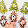 FREE Pinecone Letter and Number Cards