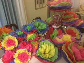 Tissue paper flowers