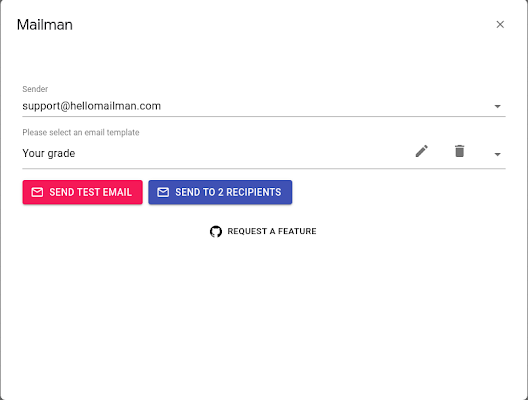 Screenshot of Mailman - Mail Merge