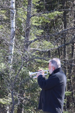 Bob playing taps