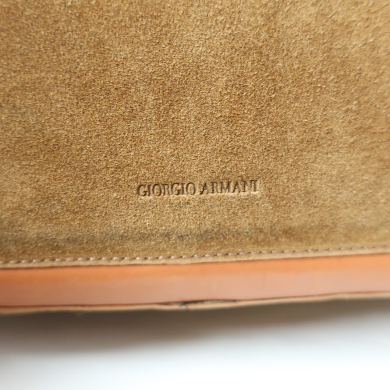 Giorgio Armani Suede Leather Shoulder Bag