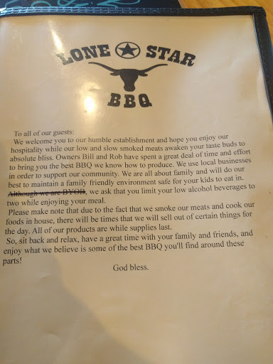 Barbecue Restaurant «Lone Star Barbeque», reviews and photos, 27 E Main St, Westminster, MD 21157, USA