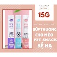 Súp Thưởng Cho Mèo Pet Snack Bệ Hạ 15G/Thanh (Gà, Cá Ngừ, Cá Hồi)