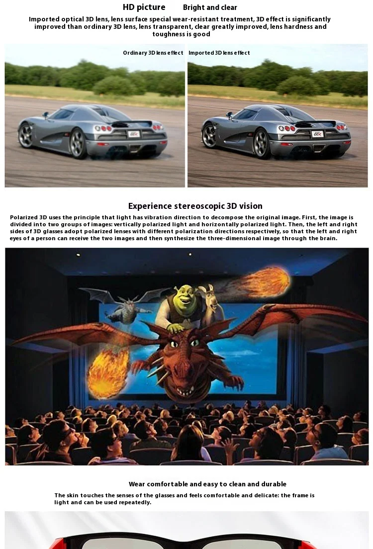 Title 1, Gafas Estéreo 3D Circulares Polarizadas Subtran...