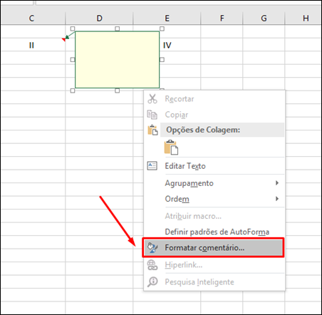 Como inserir imagens nos comentários do Excel - Visual Dicas