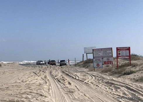 The unimproved entrance to the beach - FREE