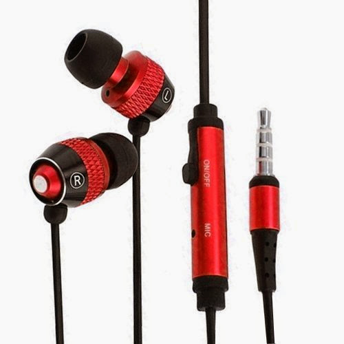  Importer520 Red / Black Universal 3.5mm In-Ear Stereo Headset w/ On-off  &  Mic for LG Optimus L9 P769(T Mobile)