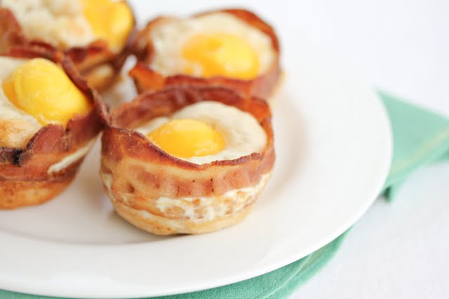 close-up photo of a Bacon Egg Biscuit Sandwich Cup