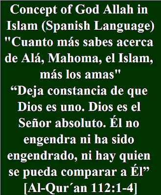 Concept of God Allah in Islam Spanish Language Concepto de Dios