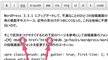 WordPress 3.3.1で投稿エディタの全角と半角の区別がつかない