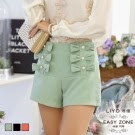 褲子 韓系修身雙排扣褲子(橘,綠,黑)LIYO理優