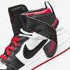 air jordan 1 hi flyease white/gym red/white/black