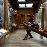 taking a canoe ride at the Capilano Suspension Bridge in North Vancouver, Canada 