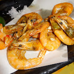 fresh deep-fried shrimp in Tokyo, Japan 