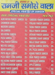 Ram-G Samose Wala menu 1