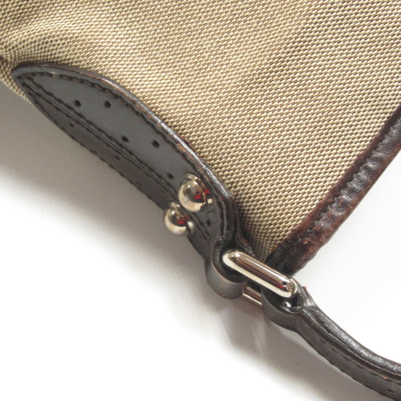 Gucci Vintage Reins Canvas Hobo Shoulder Bag