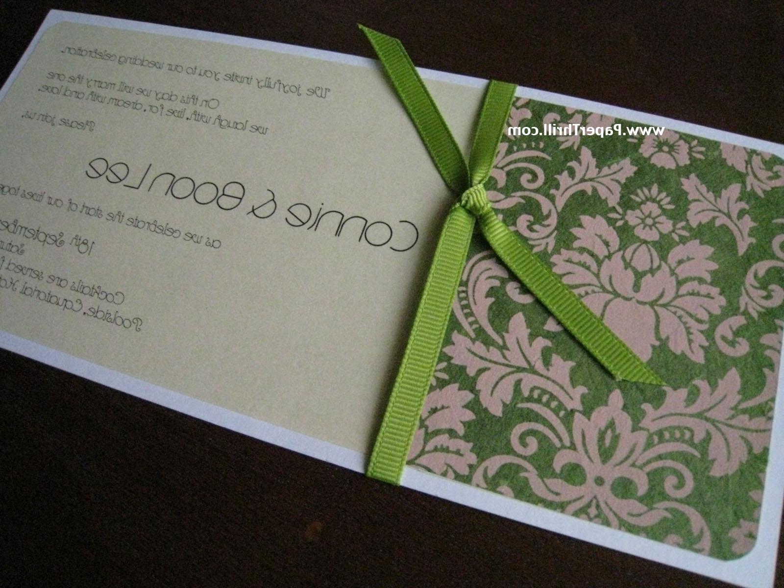 Green damask wedding