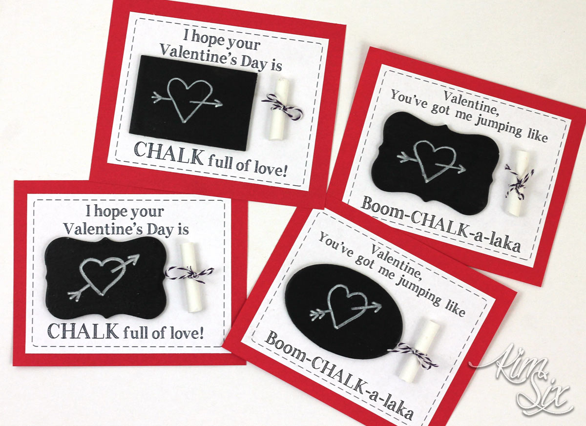 Chalk school valentine printable