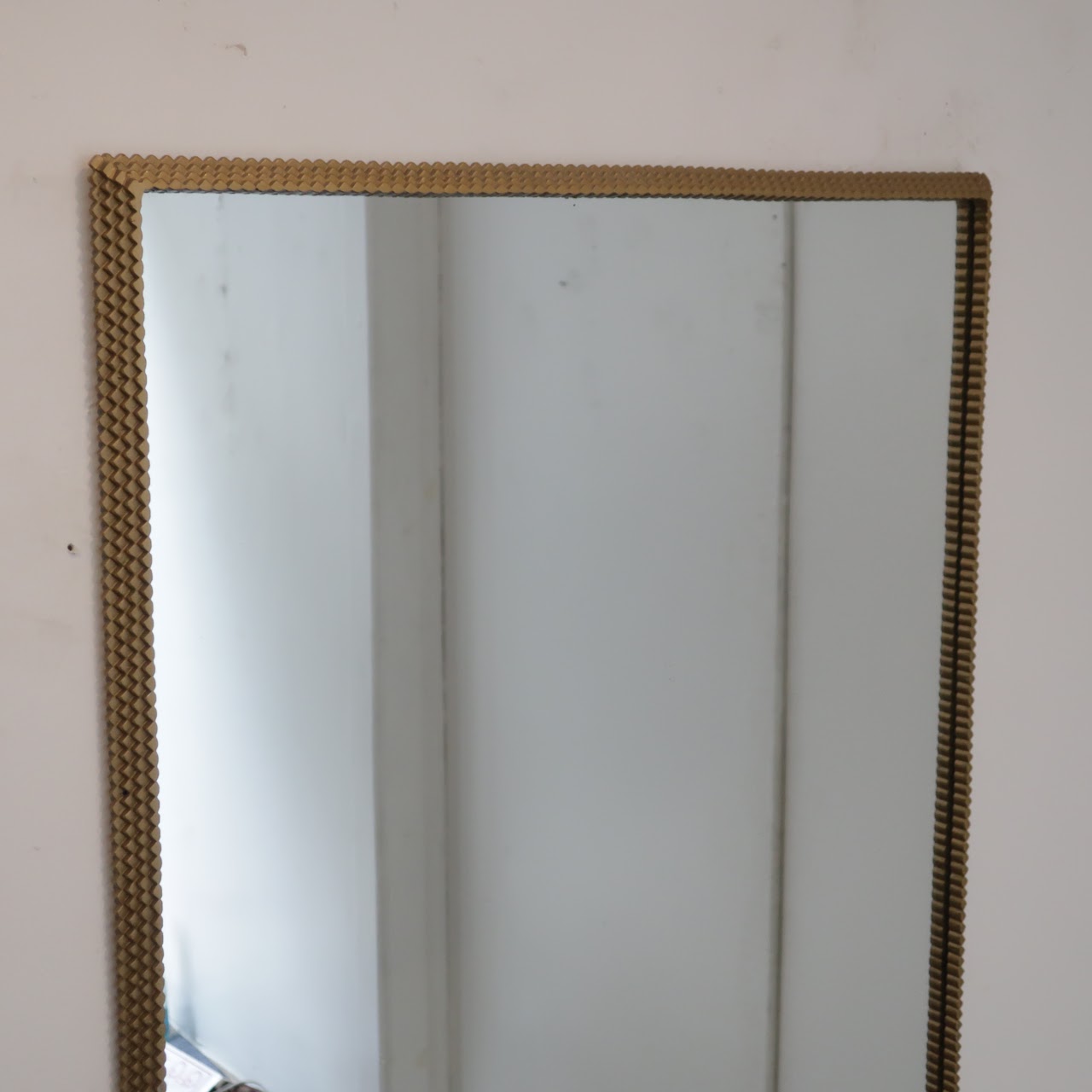 Contemporary Gold-Framed Mirror