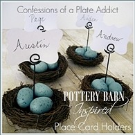 CONFESSIONS OF A PLATE ADDICT Pottery Barn Inspired Nest Place Card Holders