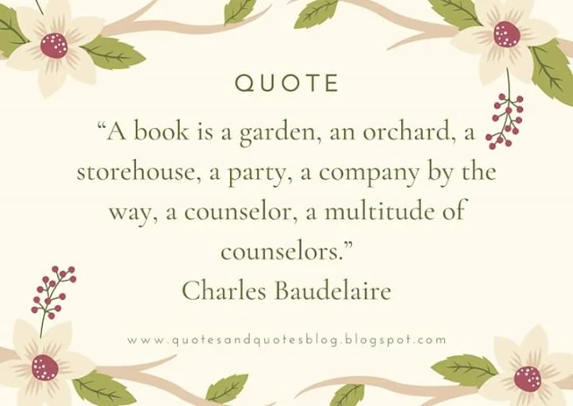 <img src=”quotes about books.jpg” alt=”quote about books and reading by amy charles baudelaire”>