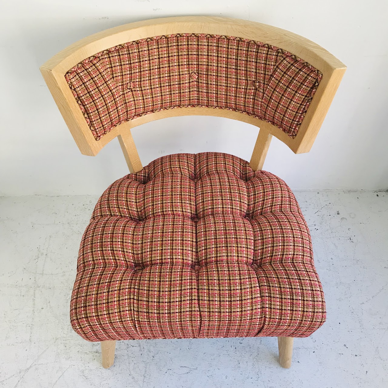 Pink Tweed Side Chair #1