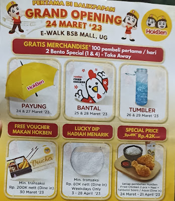 Promo grand opening HokBen Balikpapan