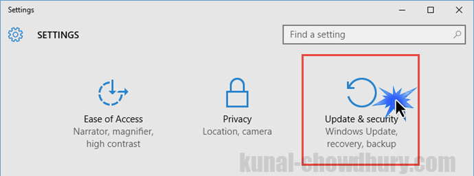 Windows 10 - Settings (www.kunal-chowdhury.com)