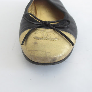 Chanel Gold-Toe Ballet Flats