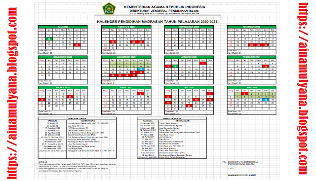 KALENDER PENDIDIKAN TAHUN PELAJARAN 2021/2022 DAN KALDIK ...