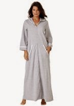 <br />Dreams & Co. Women's Plus Size Hooded French Terry Robe By Dreams & Co