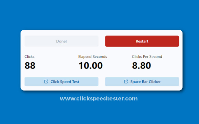 1 Second Click Speed Test - CPS Tester