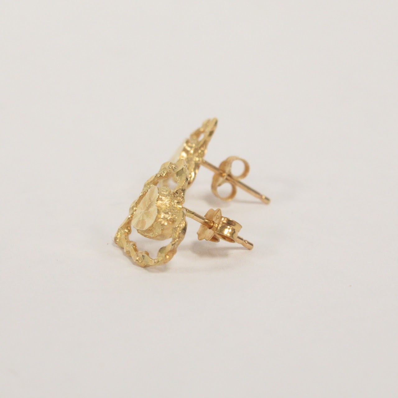 14K Gold Beverly Hills Gold Heart Earrings