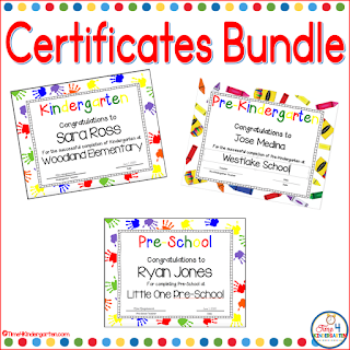 kindergarten completion certificates