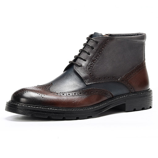 Title 2, Mens Leather Vintage Color Blocking Brogue Car...